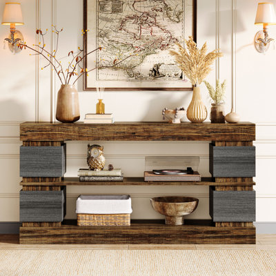 63" Long Console Table with Storage