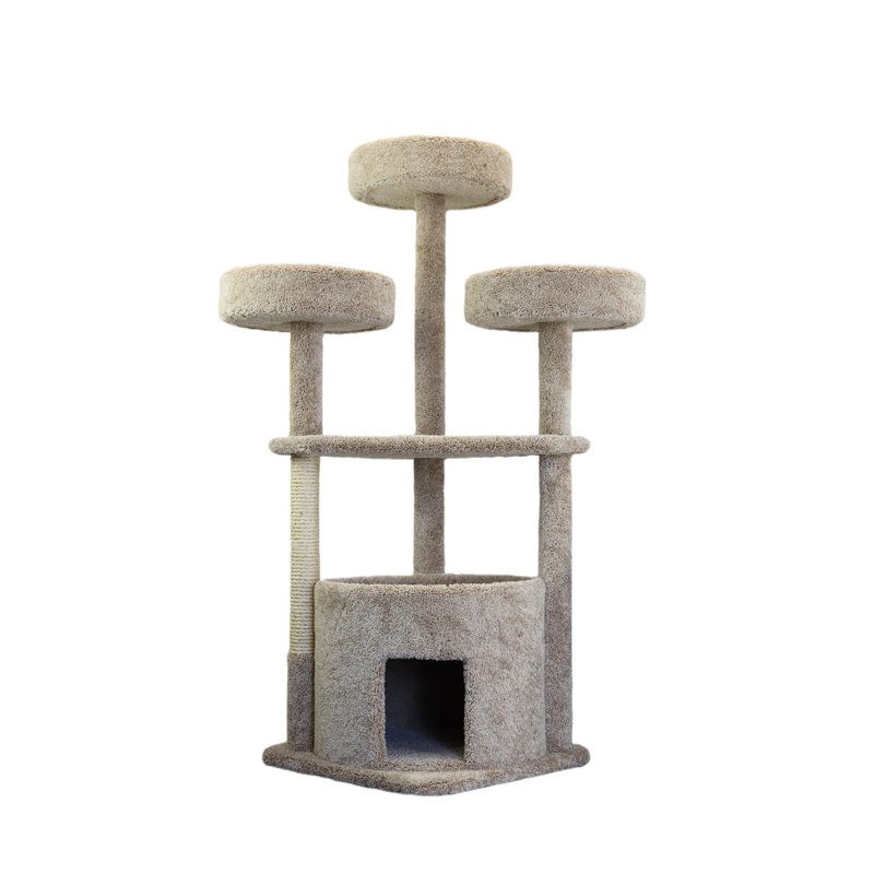 Maine Coon House, H 61 po x l 41 po x P 36 po, Brun clair