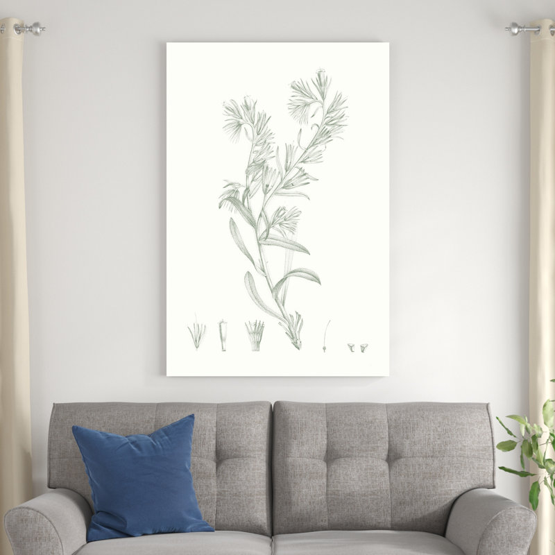 Étude botanique en sauge II, H 48 po x l 32 po