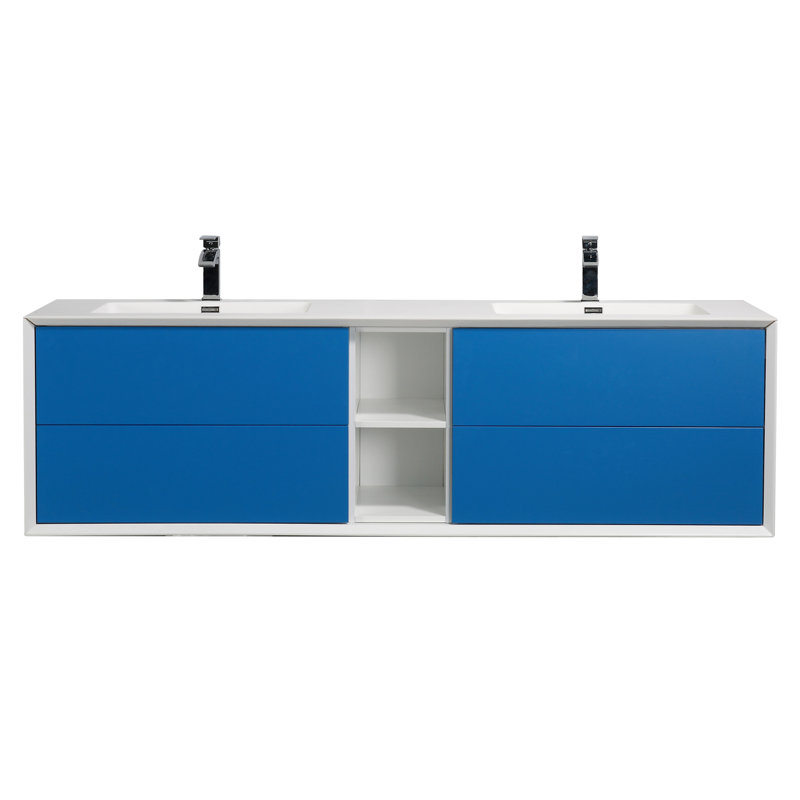 Kiskimere Coiffeuse bleue et blanche