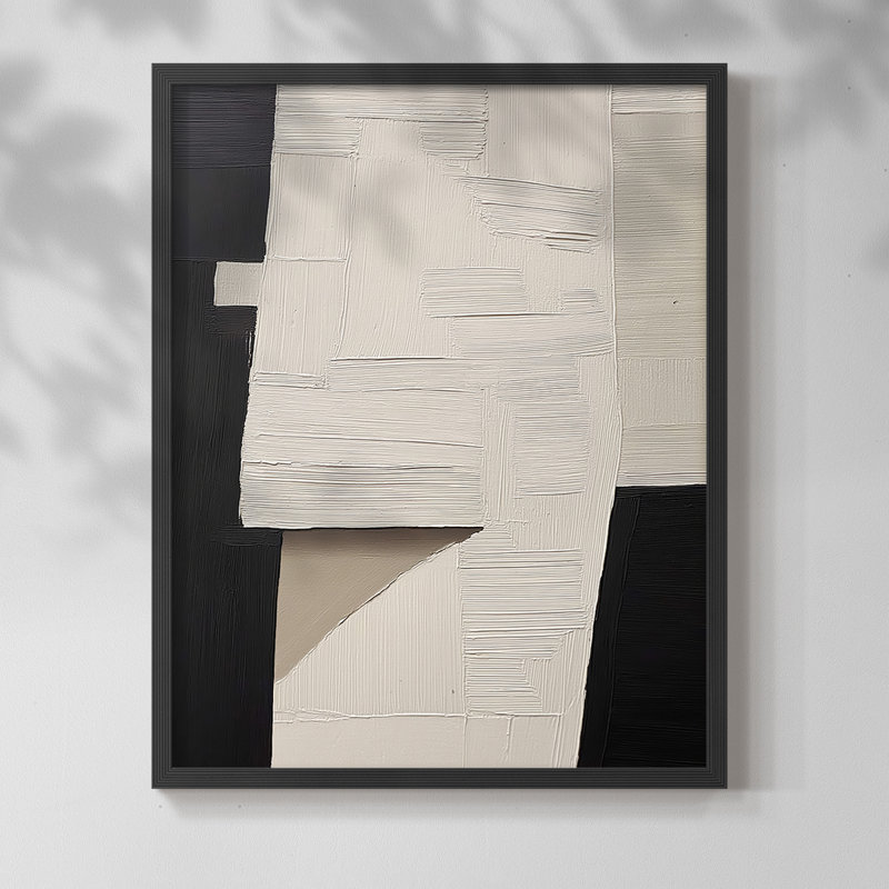 "ABSTRACT Series DCLV III" par J Paul, Noir, noir, noir, noir, H 11 po x l 9 po