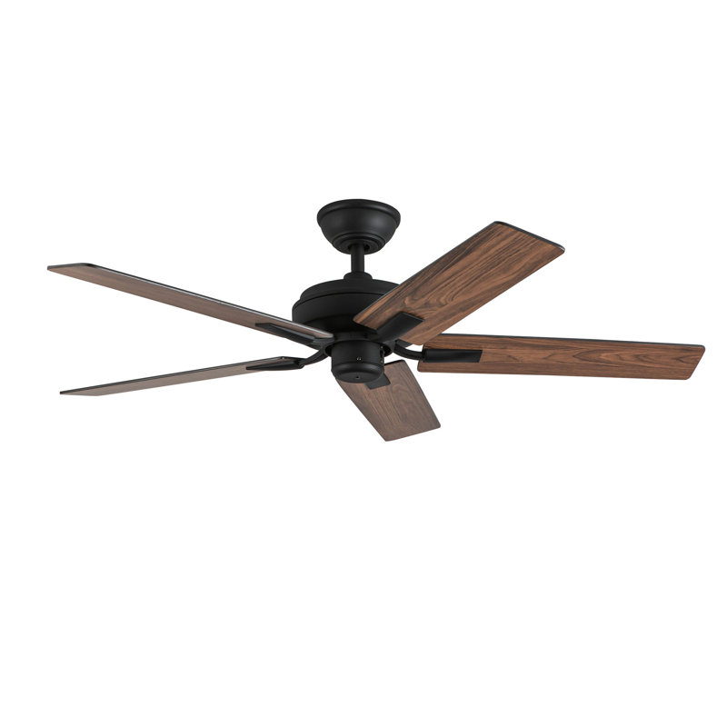 Erikson Ceiling Fan, Matte Black, Black
