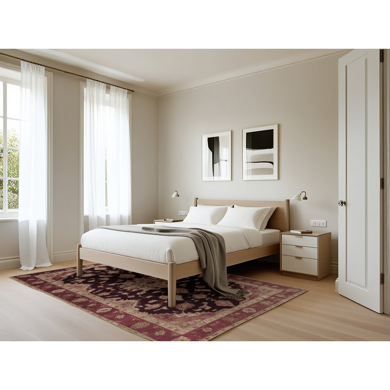 Tapis brun lavable à la machine, Rectangle 5 pi x 7 pi