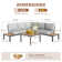 Lovene 5 - Person Modular Patio Conversation Sets with Cushions