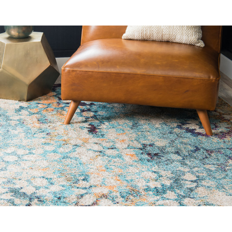 Dimonetta Washable Abstract Indoor Rug, Rectangle 3'3" x 5'3"