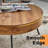 31.5" Modern Mid-Century Round Wood Coffee Table with Metal Hairpin Legs-976019211