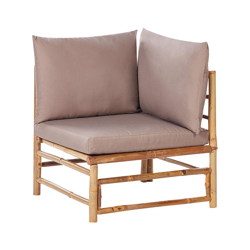 CERRETO Wood Outdoor Lounge Chair, Taupe