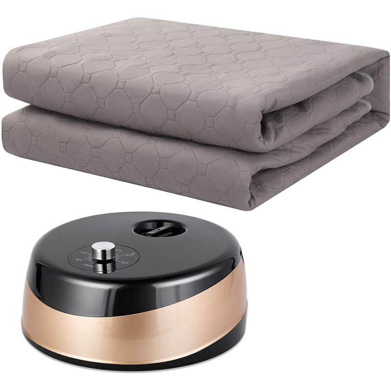Protège-matelas chauffant en polyester Warmer King, Doré, Très grand lit