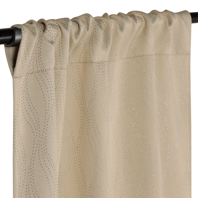 Paire de rideaux obscurcissants en polyester à texture moderne Vedder, Ivoire, l 26 po x L 84 po