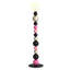 Noir / verre rose + lampes de plancher de forme libre en acier au carbone