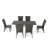 Klein 6 - Person Wicker Patio Dining Set with Rectangular Table