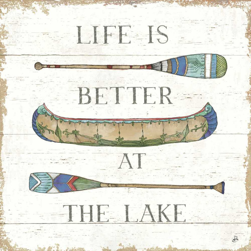 «Lake Sketches» en couleur, H 20 po x l 20 po x P 1,25 po