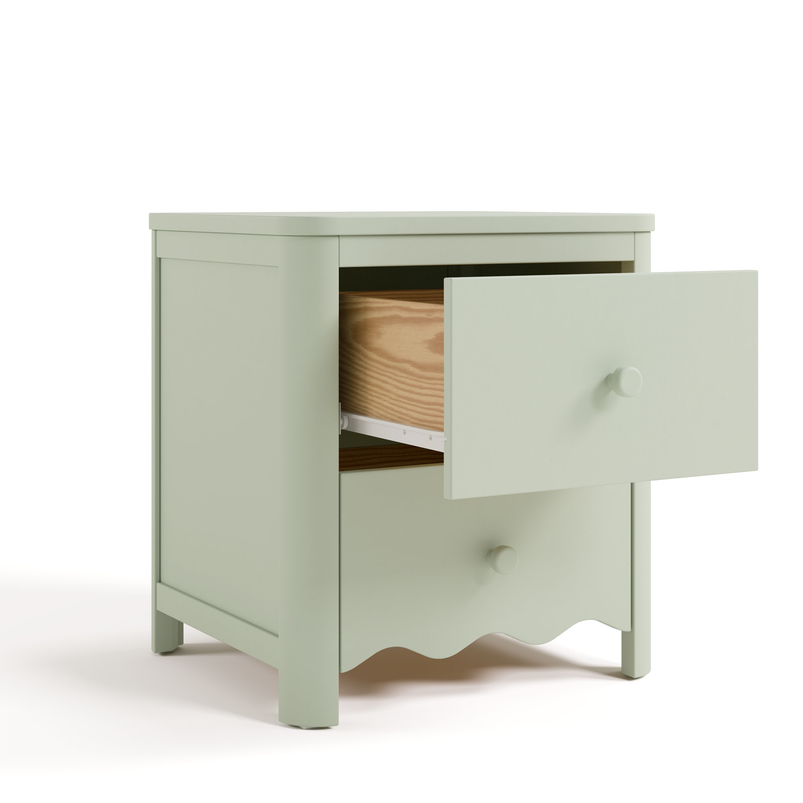 Casablanca 2 Drawer Nightstand, Sage