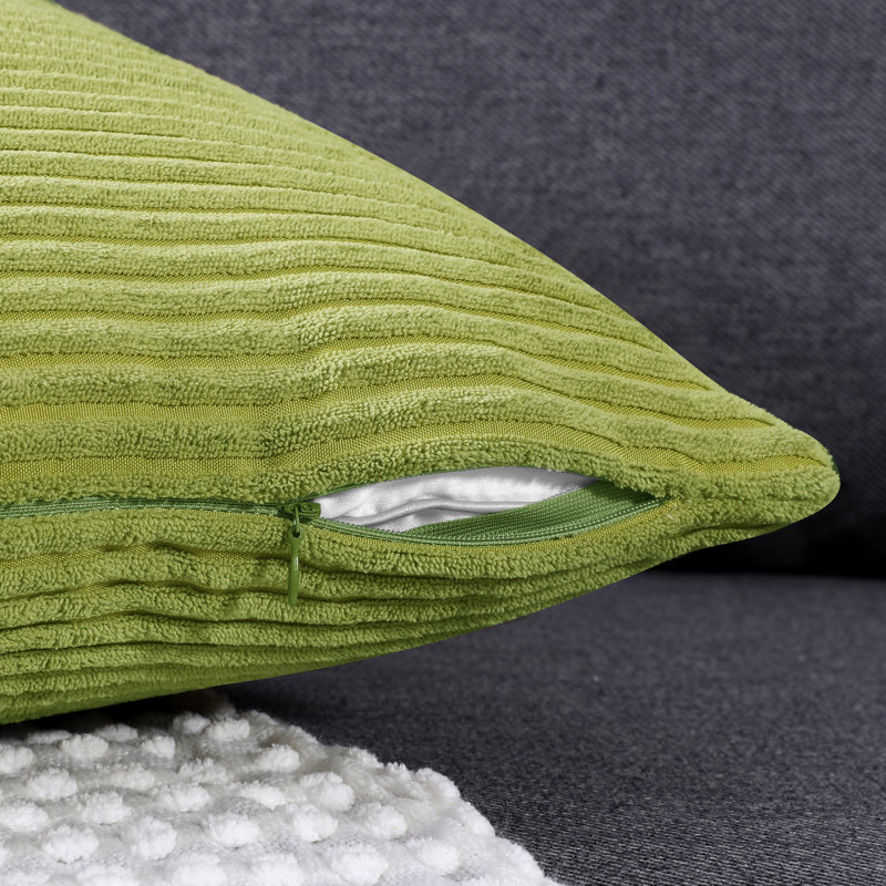Avah Scatter Cushion Cover, 56cm H x 56cm W x 1cm D, Granules Bean Green
