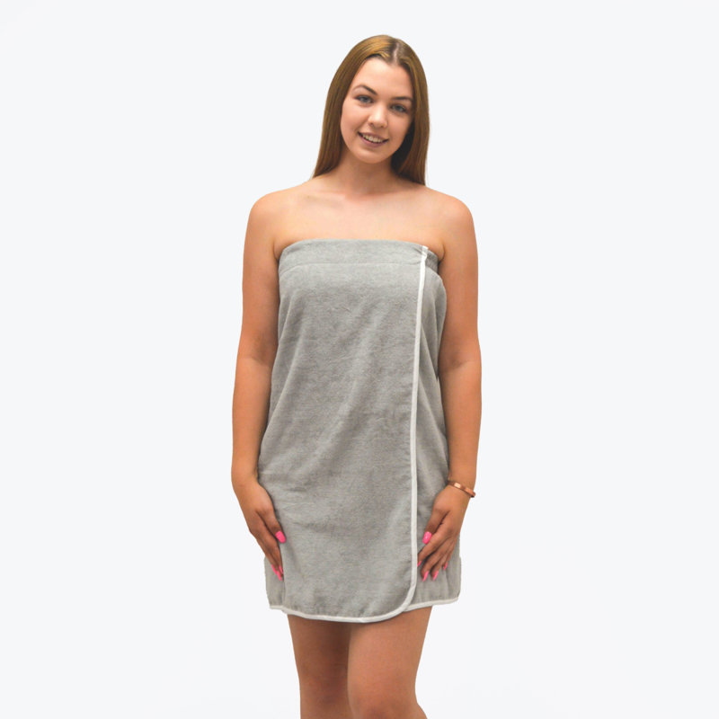 Ahsaki Adjustable Towel Wrap Single Piece, Silver