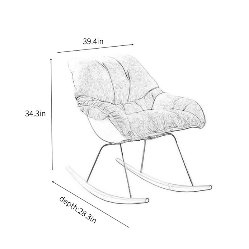 Chaise à bascule, Rose