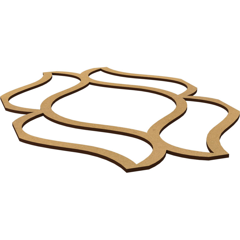 Panneaux muraux en bois Villarreal (paquet de 1), H 94,5 po x l 63 po x P 0,375 po