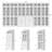 86.7'' H X 114.73'' W Book Cabinet Storage Bookcase Set