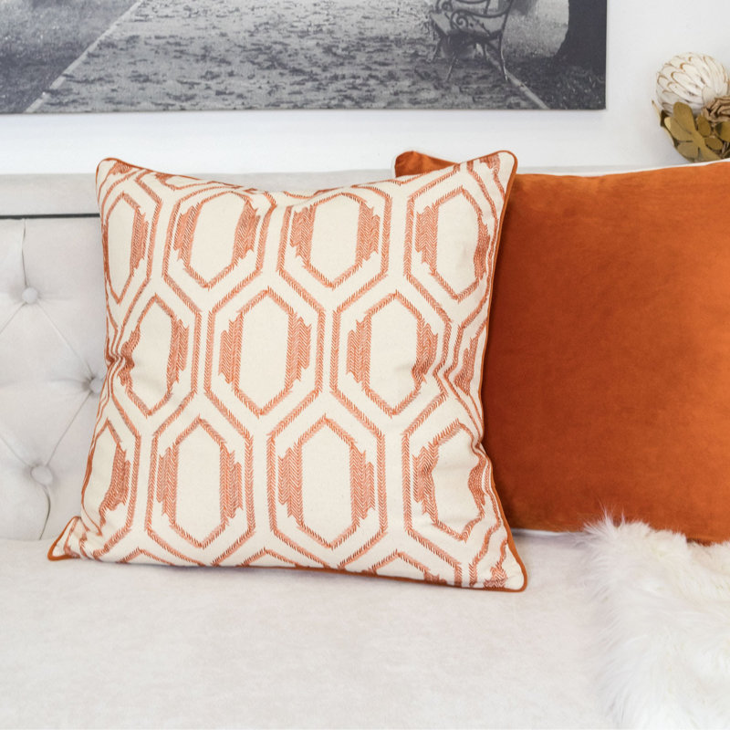 Cataldo Embroidered Outdoor Throw Pillow