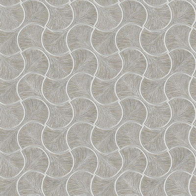 Papier peint embossé à formes géométriques rondes Shiny Surface