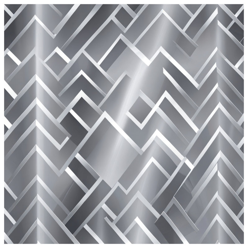 Silver Zigzag Pattern Double Sided Throw Pillows, 18 x 18 inches