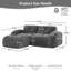 Canapé modulaire en forme de L avec repose-pieds Bonfort, velours doux capitonné, éponge désossée haute densité 32D, aucun assemblage requis pour le salon, fond antidérapant-1147752633-1147571908