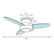 52" Concept II 3 - Blade LED Propeller Ceiling Fan with Remote Control and Light Kit Included