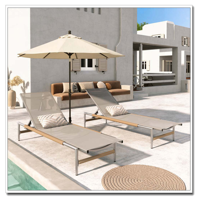 Chaise longue d'extérieur Aluminun, 2