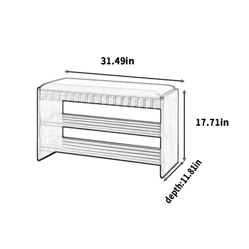 Tabouret à langer en noyer noir