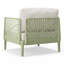 Fauteuil club de patio à assise profonde avec coussins