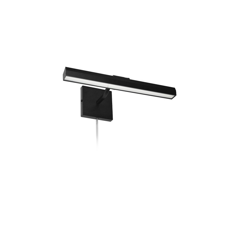 Applique murale à DEL à intensité variable 2 lumières Breaunna, Noir mat