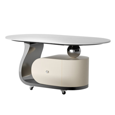 39.4" Sintered Stone Coffee Table with Drawer