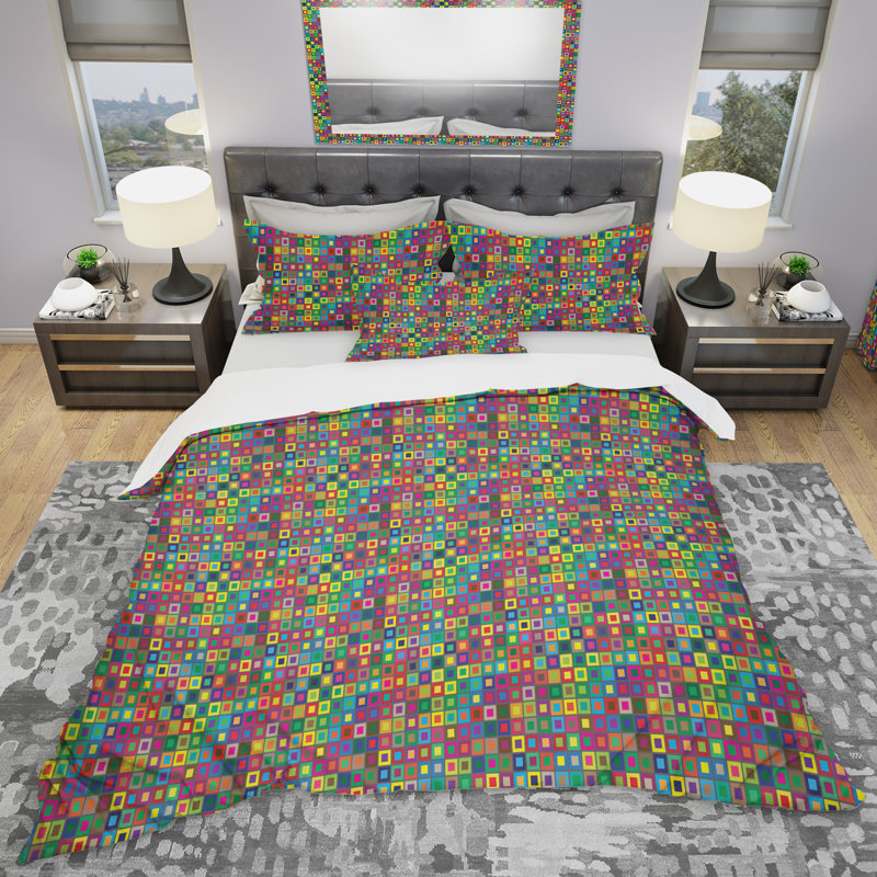 Ensemble de housse de couette moderne et contemporaine en microfibre jaune / or, Housse de couette double / grand + 2 taies