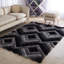Tapis noir / gris à motif abstrait Eulamae-1713157203
