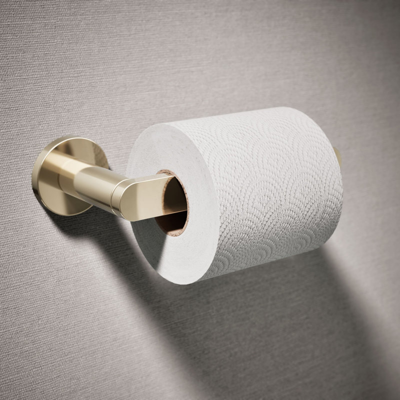 Wall Mount Toilet Paper Holder, Gold
