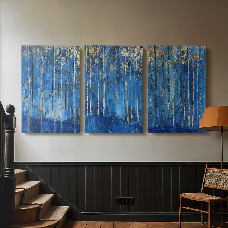 ABSTRACT Series VII - Toile tendue sur mesure - 3 pièces, H 12 po x l 24 po