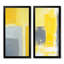 «Gray and Yellow Modern Art III», ensemble de 2 peintures sur toiles-296367756-296367758