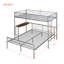 Lit superposé en métal avec bureau, échelle et lattes de qualité pour la chambre à coucher, métallique-1721702790