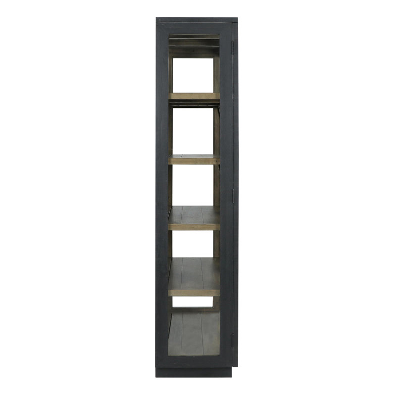 Larson Reclaimed Pine Wood Cabinet, Black