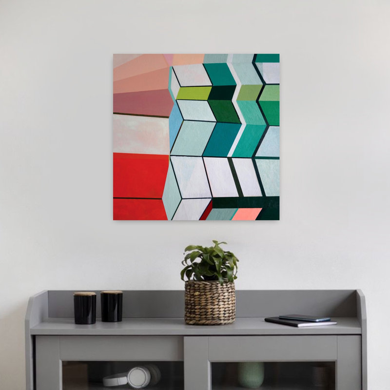 Angles n ° 3, art moderne abstrait, H 18 po x l 18 po