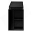 Bureau d'ordinateur moderne avec bibliothèque réversible, grandes tablettes de rangement et structure en métal robuste en forme de U pour l'efficacité du bureau à domicile.