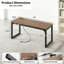 Bureau de 63 pouces avec prises de courant et USB-C, bureau plus profond et plus épais, tubes en métal robustes, bureau d'ordinateur, bureau de bureau robuste, bureau de jeu pour le bureau à domicile-1192733566