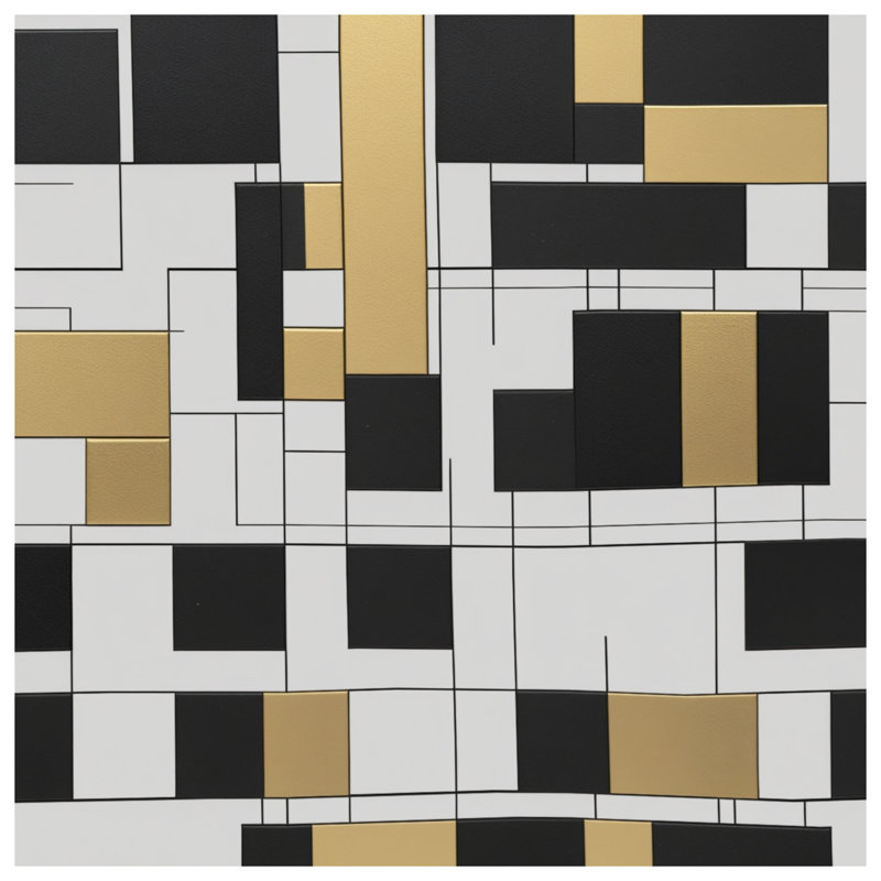 Édredon noir, noir et or, Twin