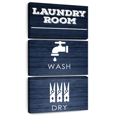 Laundry Navy Wood I