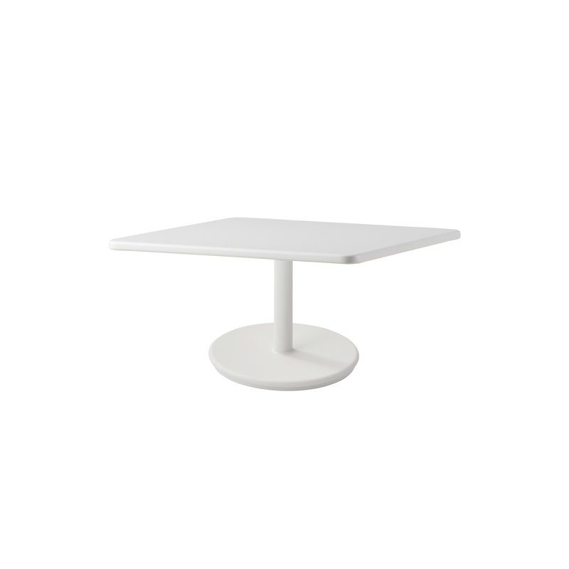 Go Outdoor Square Teak Coffee Table, Lava Gray, 18.9" H x 29.6" W x 29.6" D