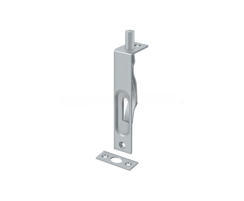 Boulon affleurant 4 po Deltana 4FBS26D; robuste; finition chrome satiné, Chrome satiné