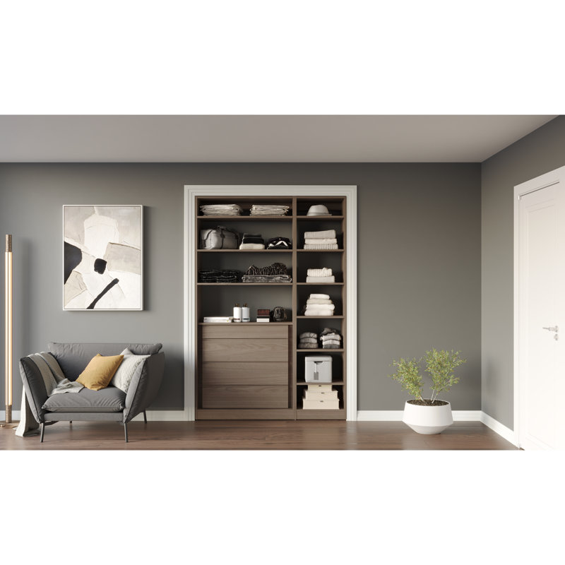 Système d'organisation 56 7/8 po, Brun
