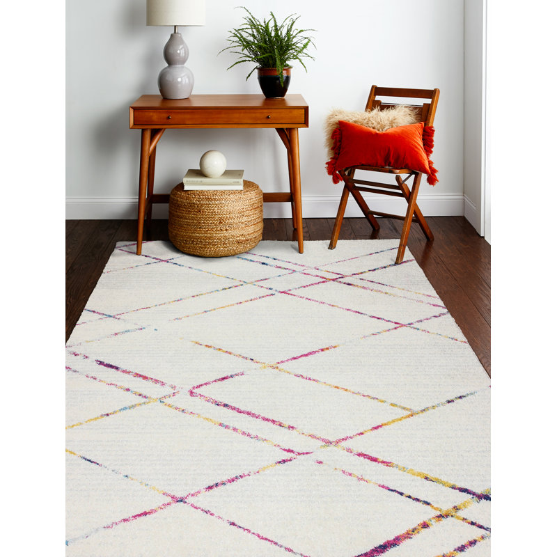 Holian Geometric Area Rug, Rectangle 107 x 168cm