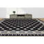 Hand-Knotted High-Quality Black and Beige Area Rug