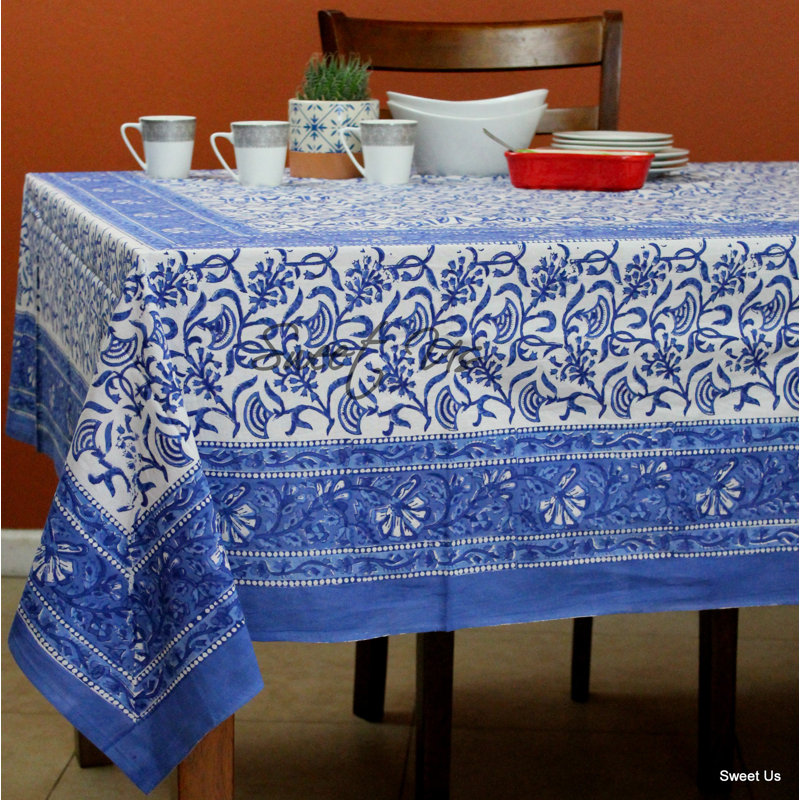 Nappe en coton imprimé floral, 106 po x 70 po